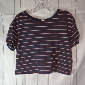 Garage striped crop top